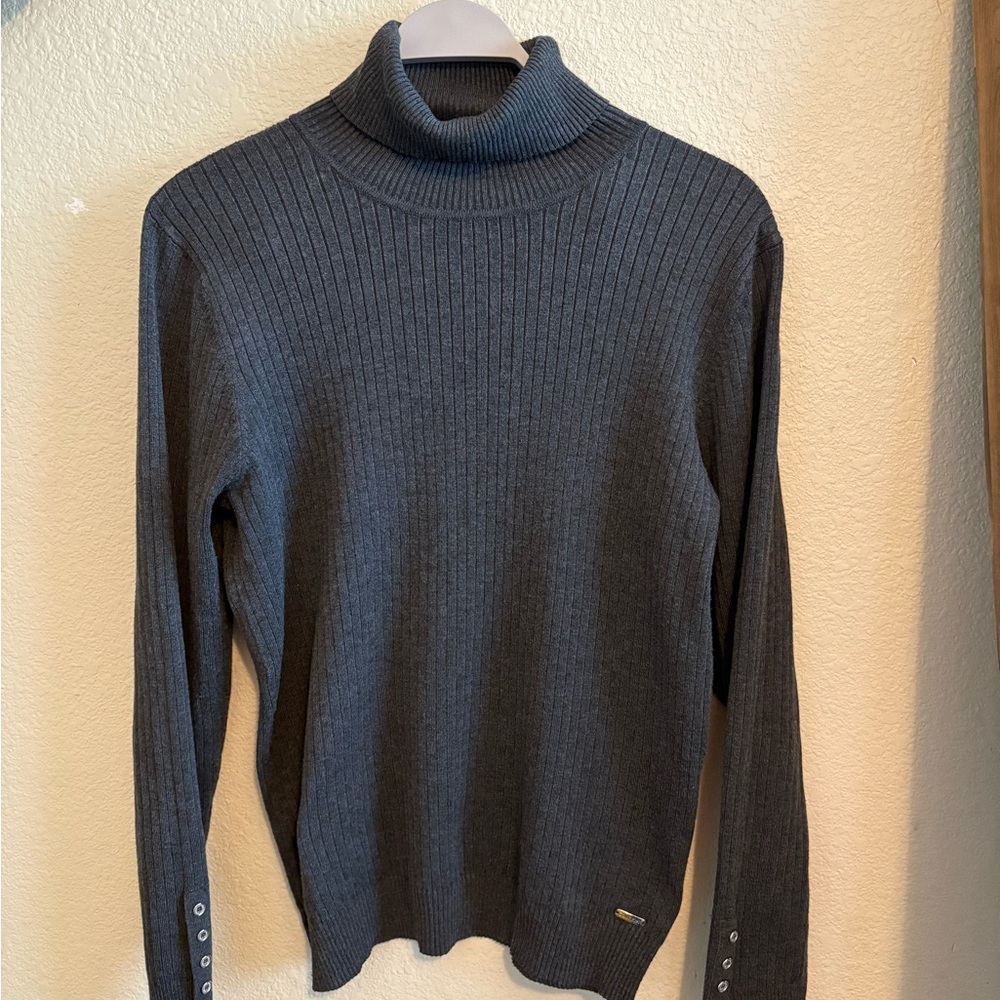 Calvin Klein Performance Charcoal Turtleneck Swea… - image 1